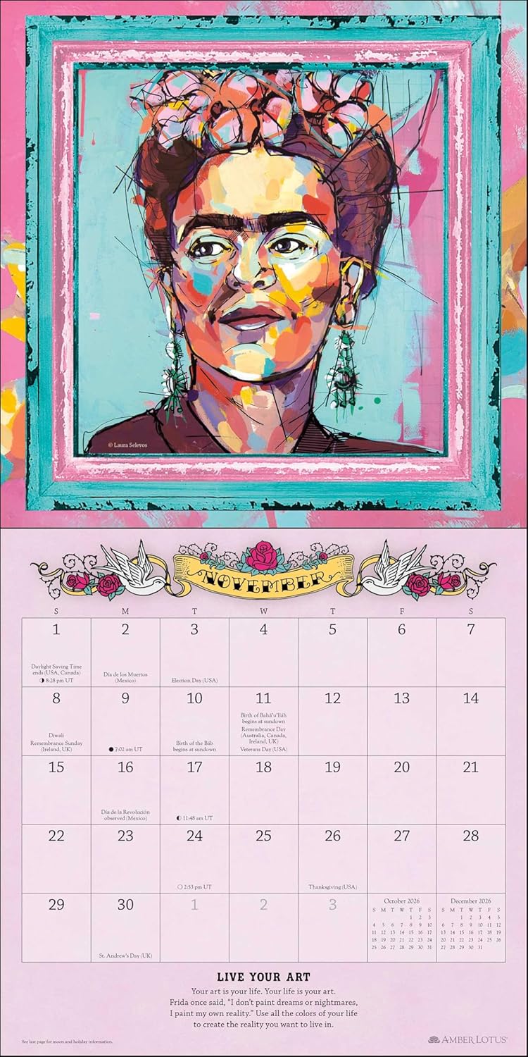 For the Love of Frida 2026 Wall Calendar: Art and Words Inspired by Frida Kahlo - Image 5