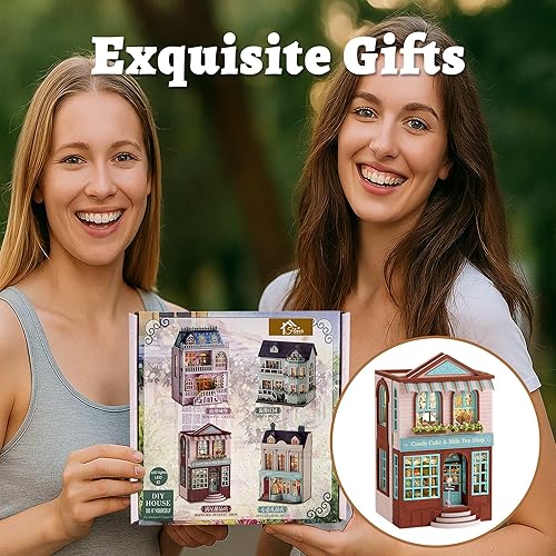 Miniatura 7 de Flever Kit de casa de muñecas en miniatura, habitación creativa con muebles para regalo romántico de San Valentín (castillo romántico)