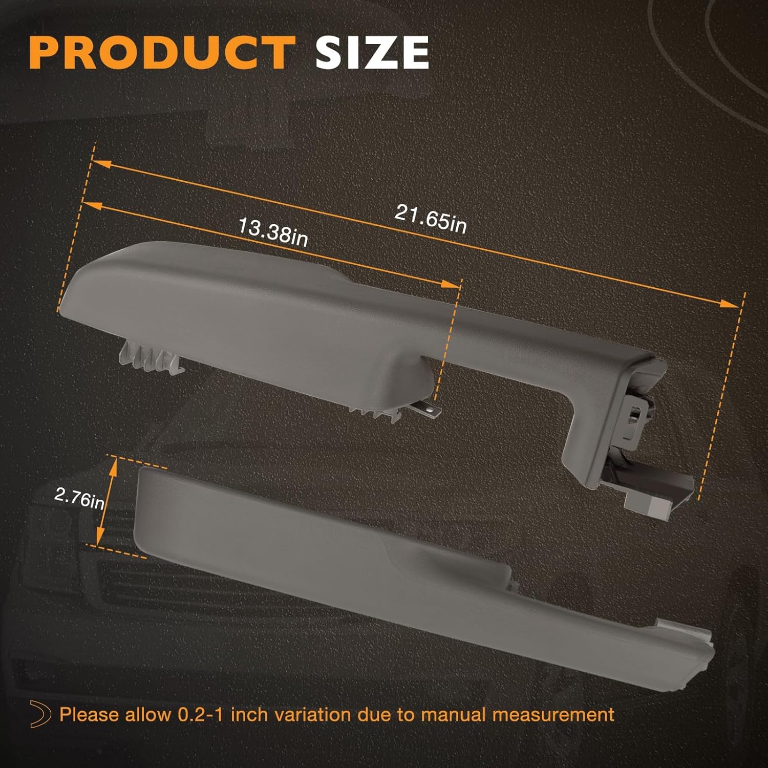 HQPASFY Passenger Right Side Front Door Armrest Handle Compatible with 1999-2006 Chevy Silverado Suburban 1500 2500 Tahoe, GMC Sierra Yukon, Cadillac Escalade Replace# 88981547 15703701 Gray