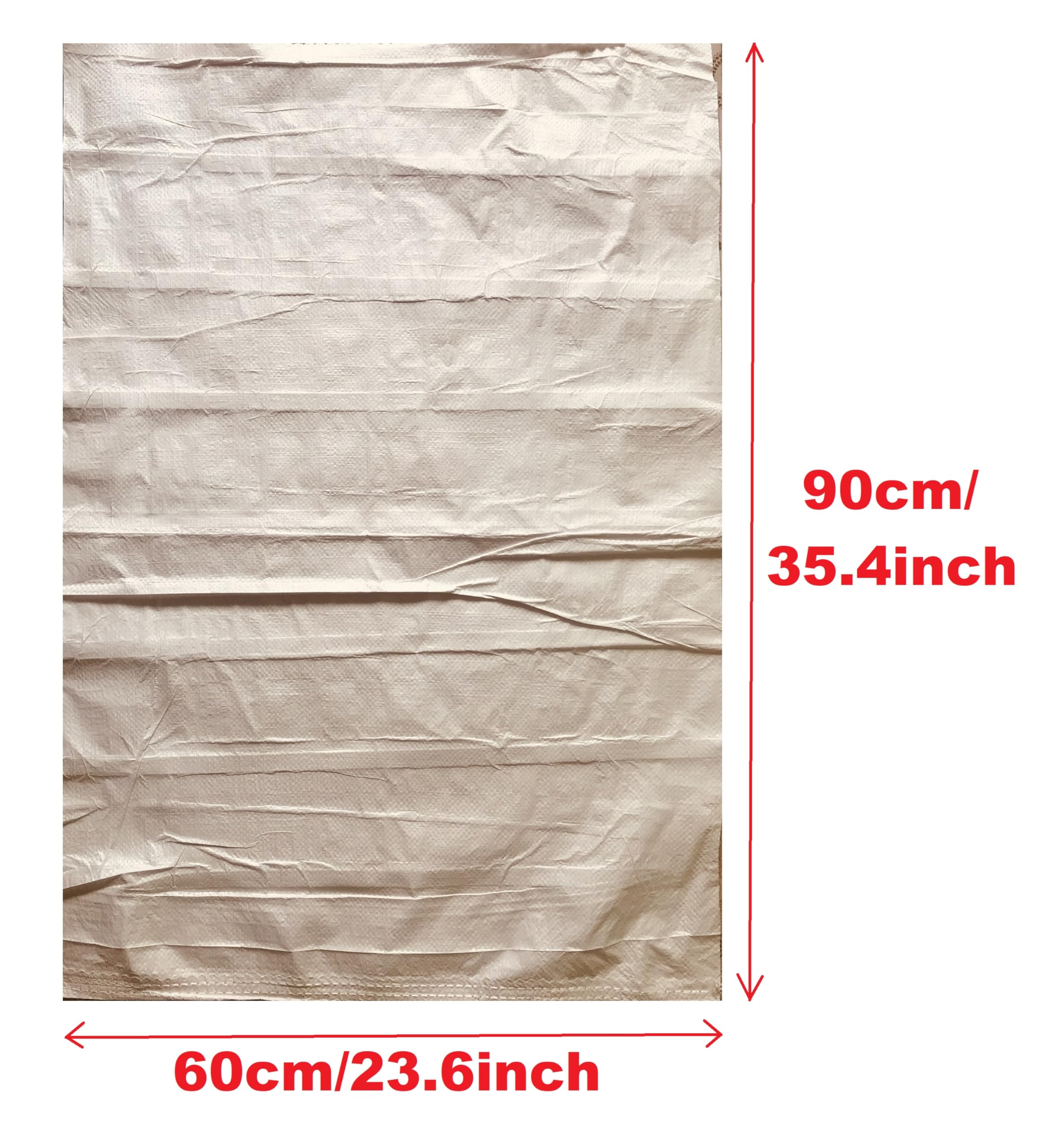 Sac Gravat Chantier 60x90cm Supporte Jusqu'à 50 kg | Sacs en Polypropylène Tissé Sac à Feuilles pour Jardin | Boudin Anti Inondation Réutilisable Sandbag de Sable pour Lester (100)