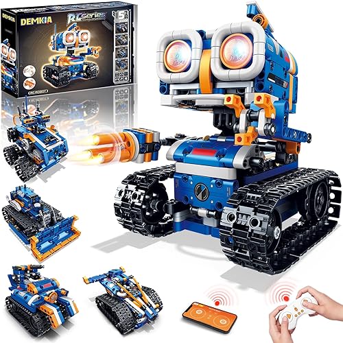 Kit de construcción de robot STEM 5 en 1, 560 piezas de robótica Mech RC con aplicacióncontrol remoto para niños de 8 a 12 años, kit científico de