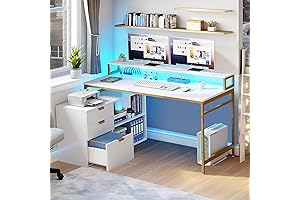 White Marble Computer Desk: Elevate Your Workspace with Modern Elegance