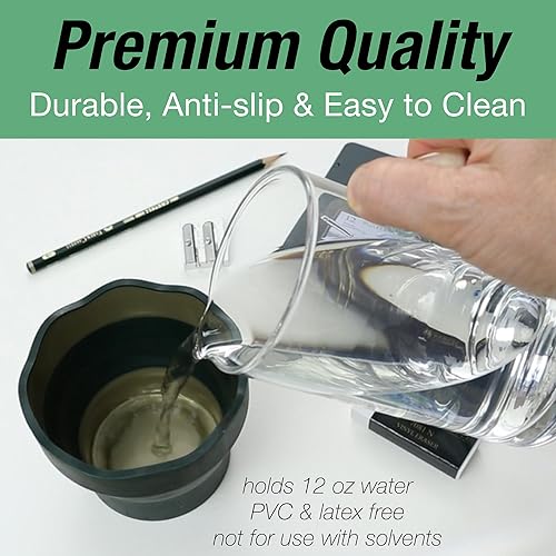 Miniatura 5 de Faber-Castell Clic  Go Artist - Taza de agua verde oscuro 1 unidad paquete de 1