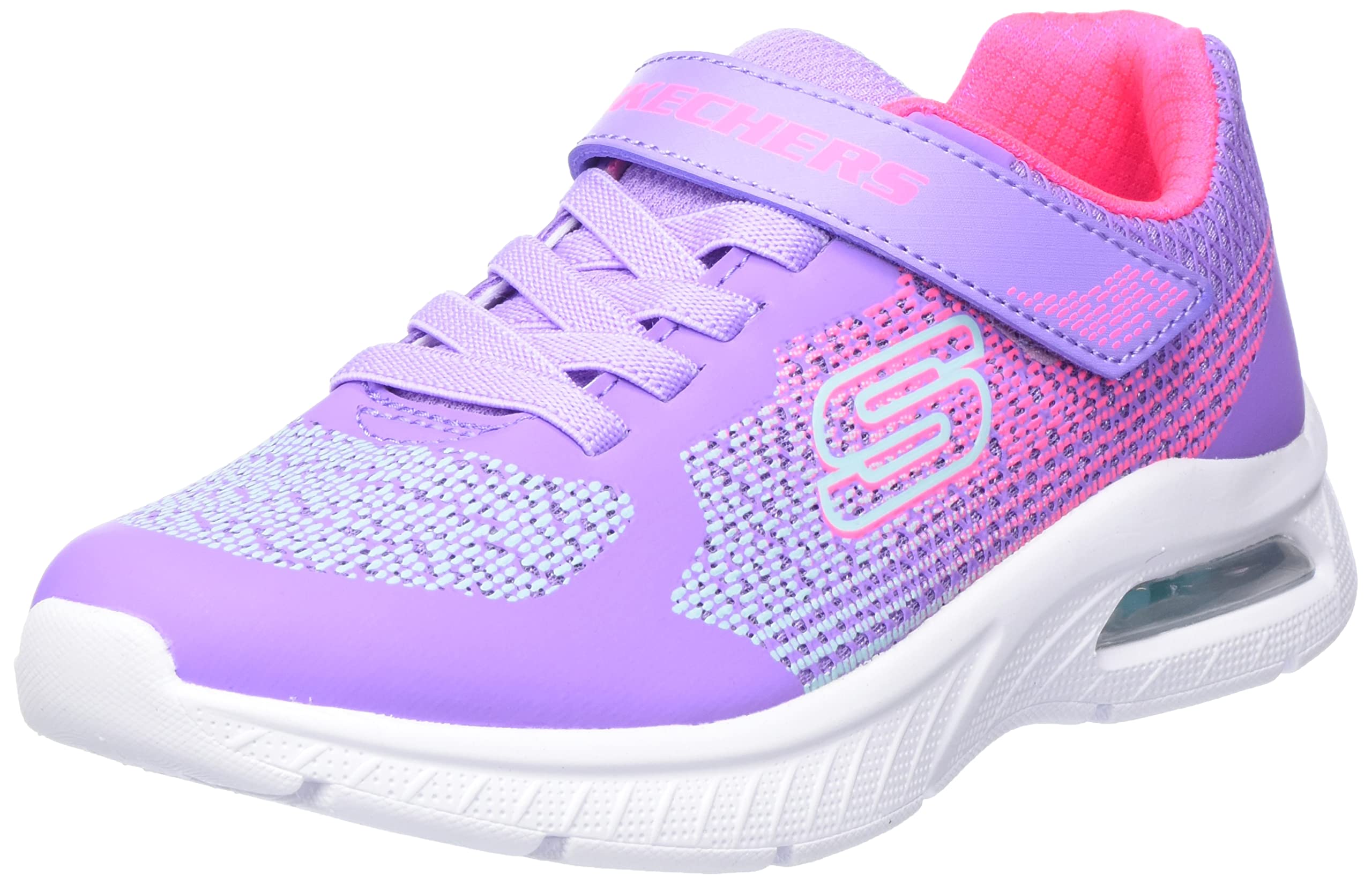 Skechers Microspec Max Plus - Ombre Days Stretch Lace Sneakers for Girls - Cushioned Comfort Insole Skech-Air airbag Midsole Mesh & Synthetic Upper Comfort Sneakers (B0B3MHBH21) Amazon Price History, Amazon Price Tracker