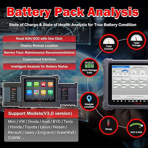 Miniatura 3 de Escáner Autel Ultra EV, Análisis de Paquete de Batería de Alta Tensión, Escáner de Diagnóstico, con Kit EVDiag MaxiFlash VCMI, Control