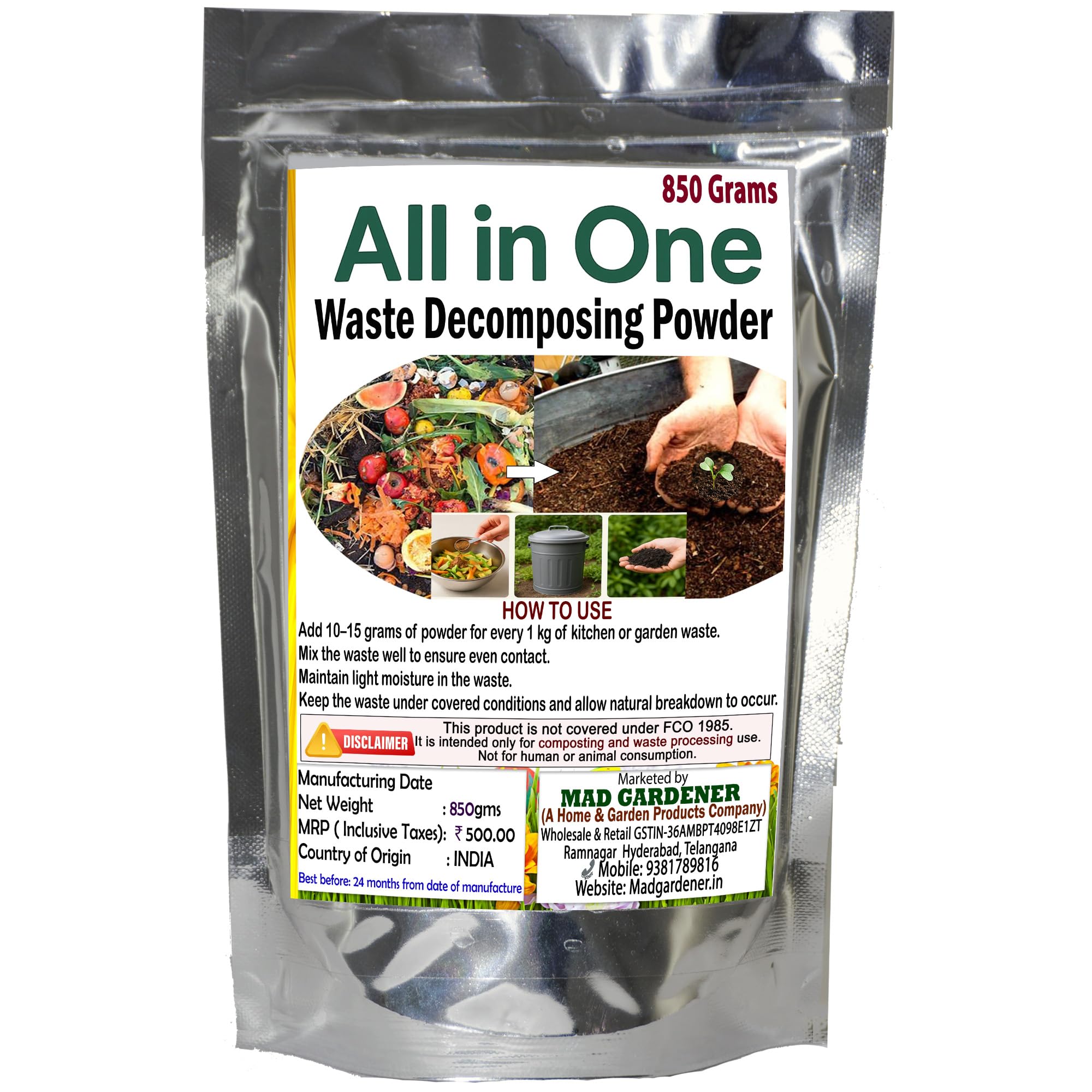 Compost Powder - Fast Waste Decomposer -1 Compost Powder - Fast Waste Decomposer -1