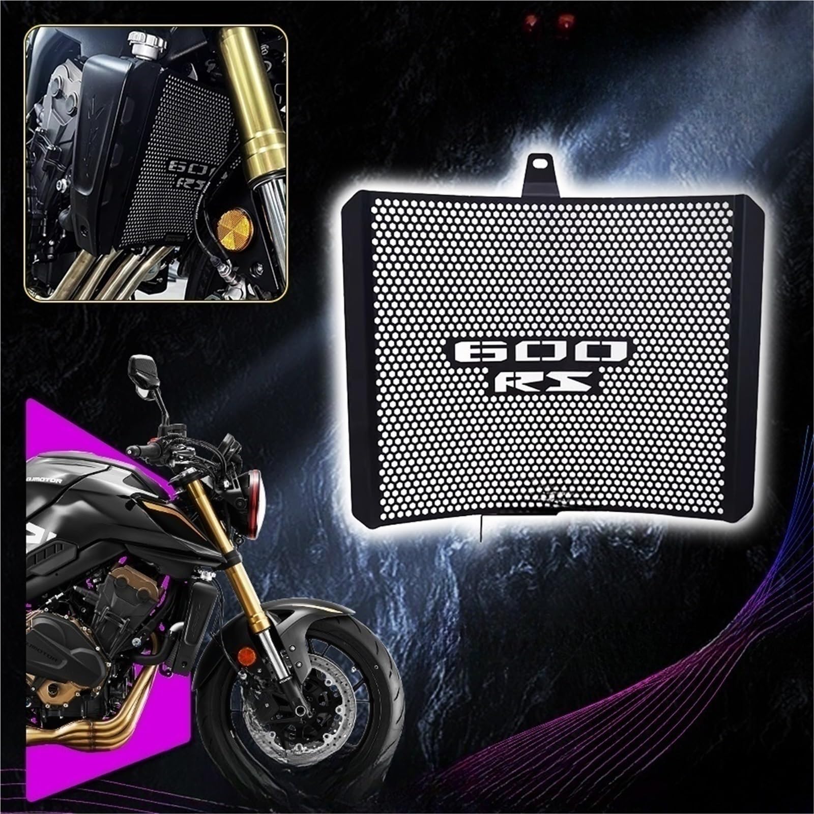 Osłona ochronna osłony chłodnicy Pasuje Do QJM&OTOR SRK 600RS 600 RS SRK600 Street 2025-2026 Motocykle Osłona Chłodnicy Kratka Grilla Ochrona