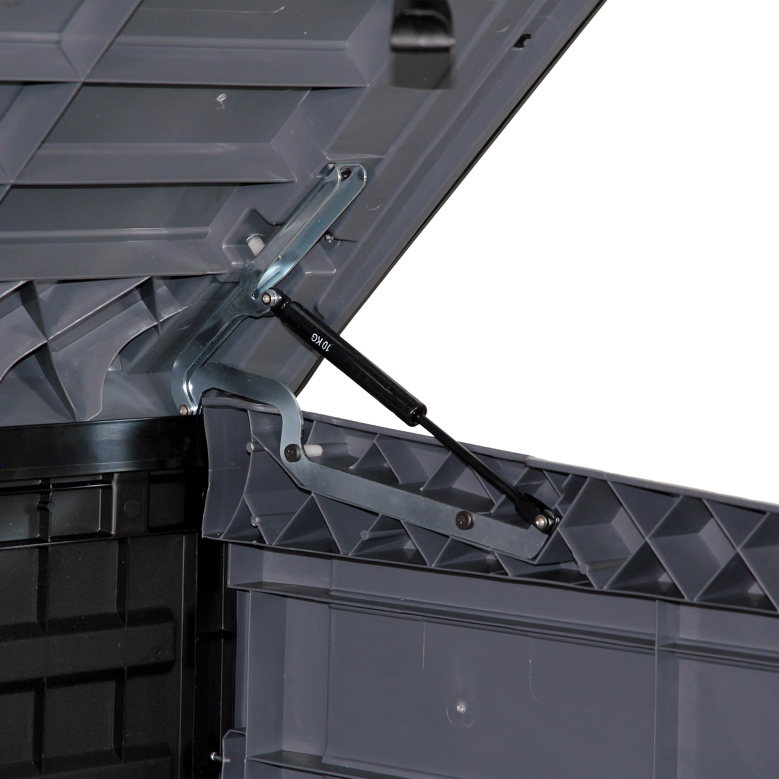 Duramax - Arcón cubre cubos exterior - 1200 L - PVC - color gris claro