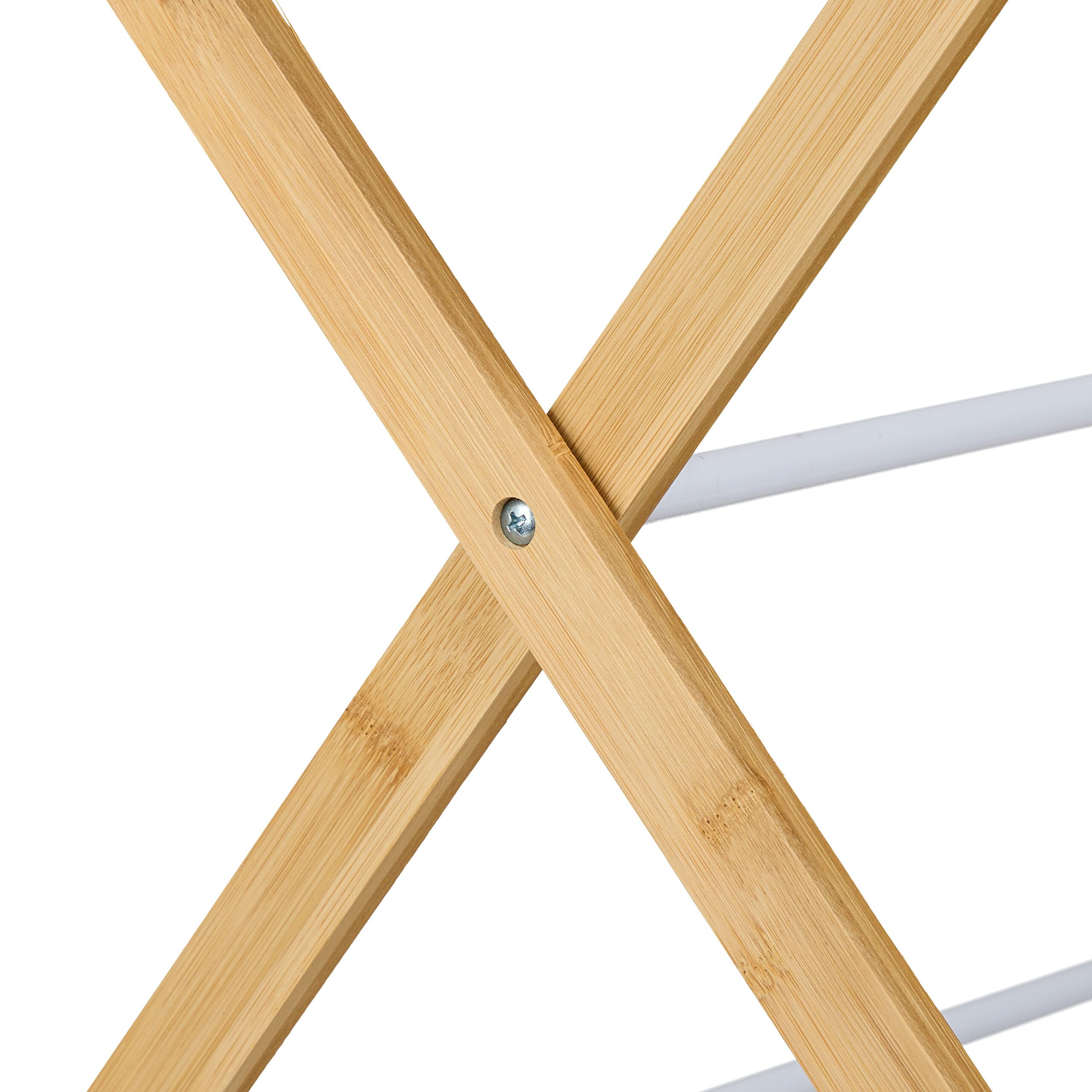 Relaxdays Stendibiancheria Pieghevole, Stendino Verticale Torre, 11 Aste Stendi Panni, 115x73x33cm