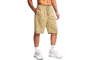 Longitudinal and Flexible: Men's Basketball Shorts with Pockets