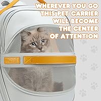 Vista 4 de Pet Carrier Backpack - Breathable Mesh Soft Cat Carrier for Small Dogs and Cats -Travel Outdoor Cat Backpack Bag - airline approved Dog Carrier
