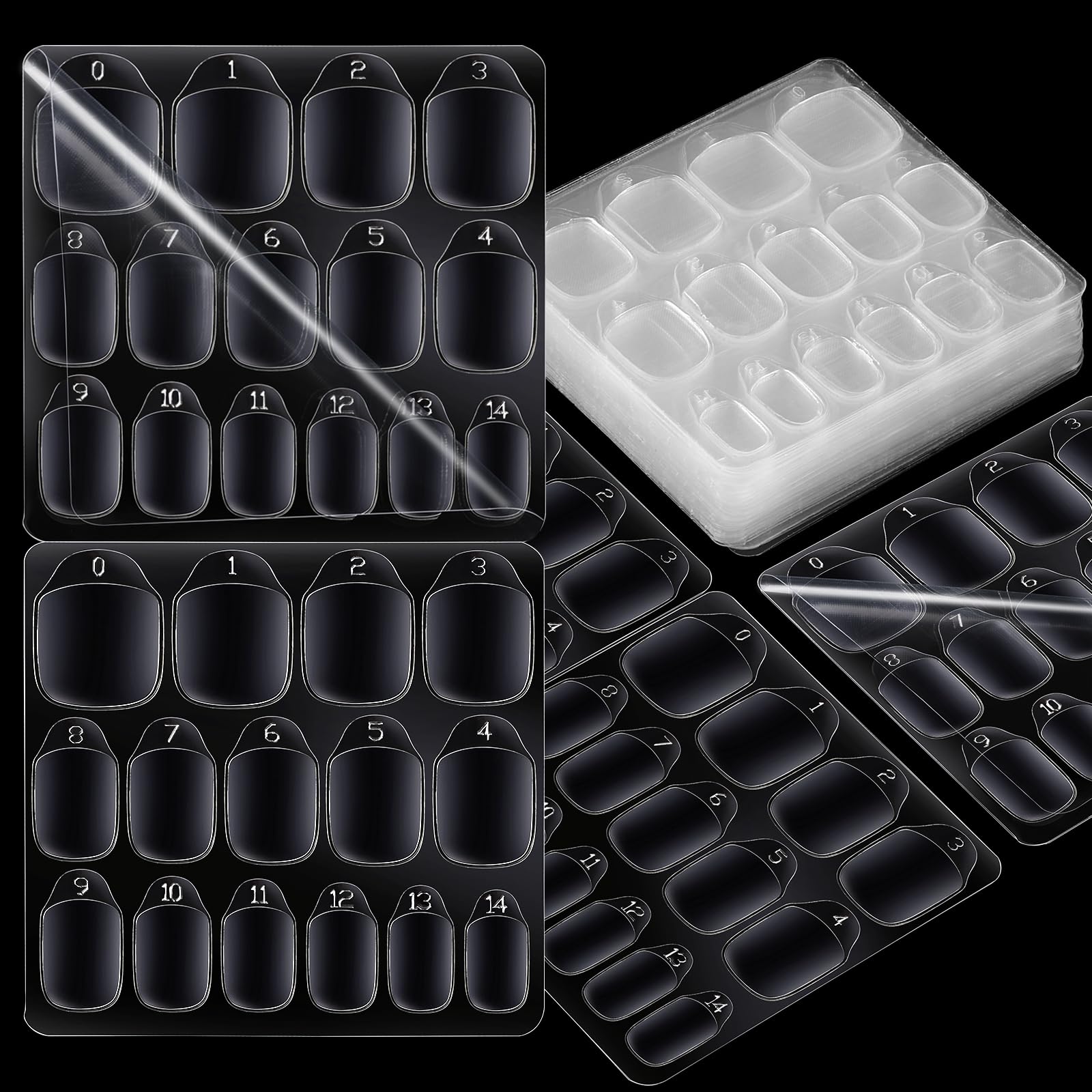 Teenitor - 300 Pieces Nail Stickers, 15 Sizes Adhesive Pads for Fingernails, Nail Glue, 20 Sheets-image-21