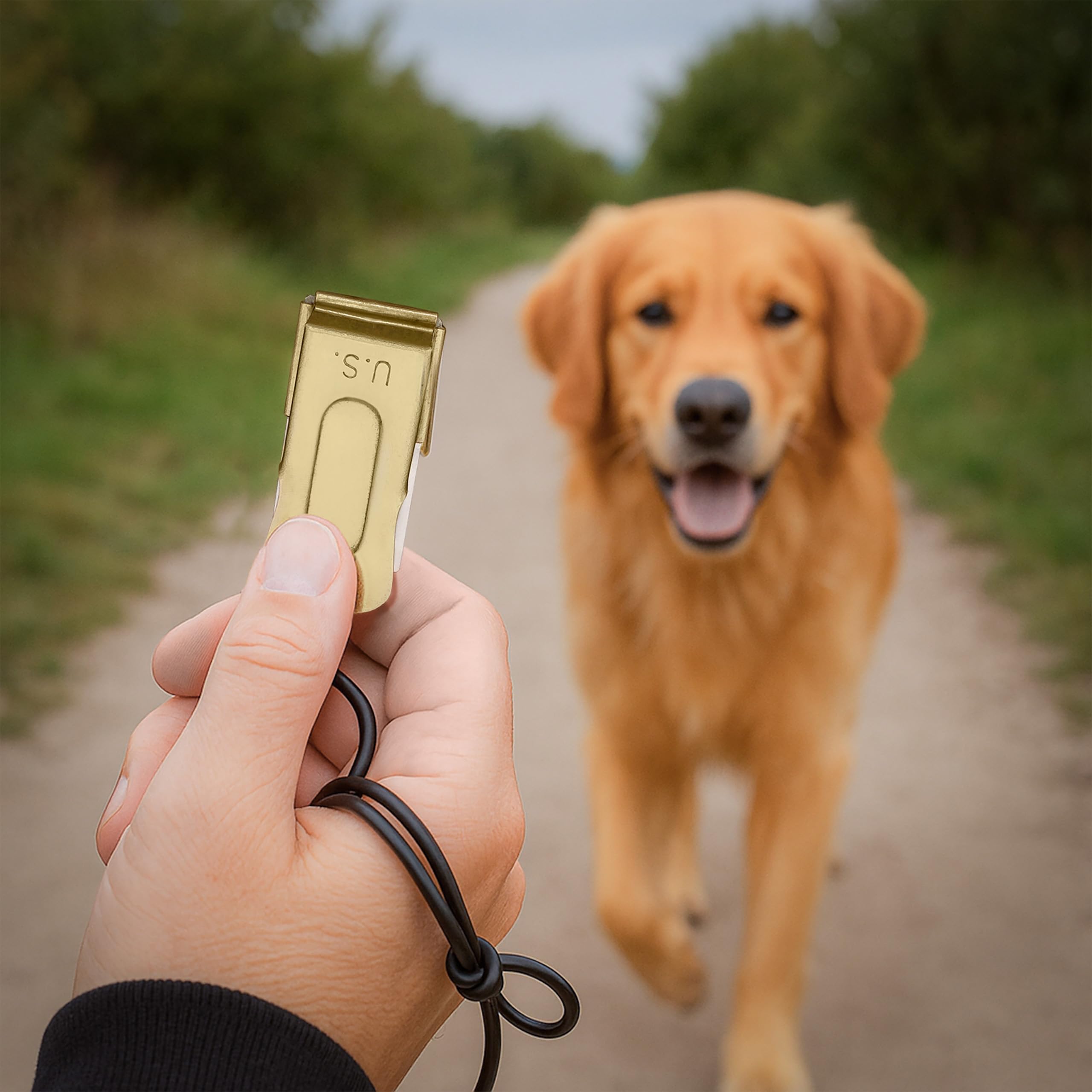 Mythrojan Brass and Steel Pet Training Clicker Puppy Dog Training Dog Clicker Cricket Clicker U.S. Engraved WII Military Gear Metal Clicker