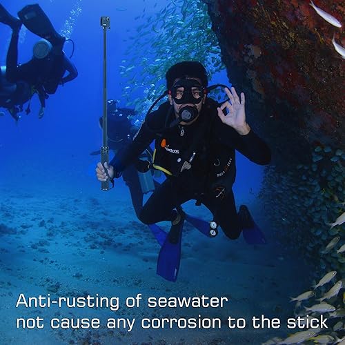 Miniatura 4 de Palito extensible para selfie con soporte de trípode para GoPro Hero 10, 9, 8, 7, 6, 5, 4, 3, 2 Fusion Max, Acción OSMO, AKASO, SJCAM, teléfonos