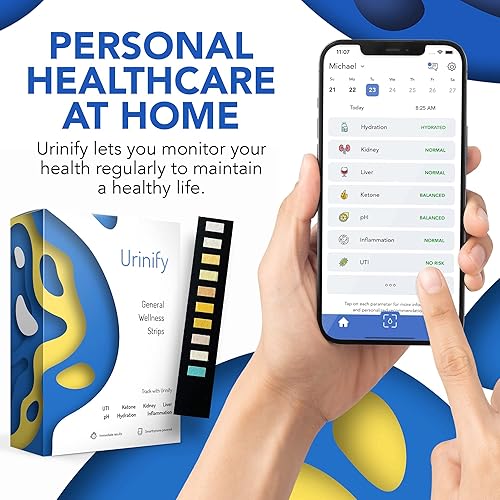 Miniatura 2 de Mobile App Tiras reactivas de orina, kit de prueba de riñón e hígado de confianza en el hogar, proteína urinaria, prueba de infección urinaria,