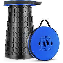 Portable Heavy Duty Collapsible Stool - Adjustable Stool for Camping