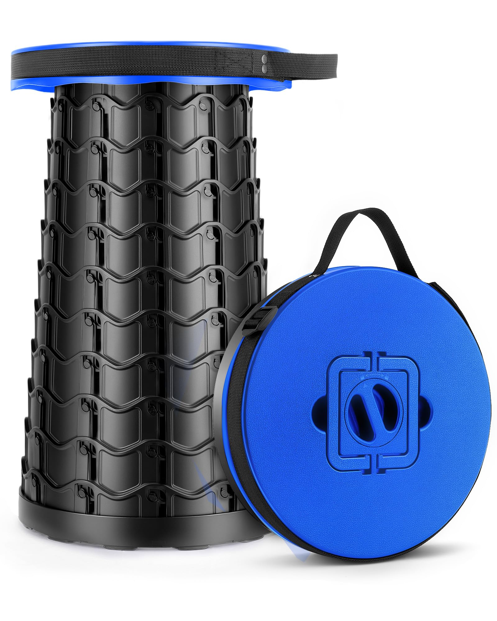 Height Adjustable Foldable Stool- Collapsible Stool for Waiting in Line
