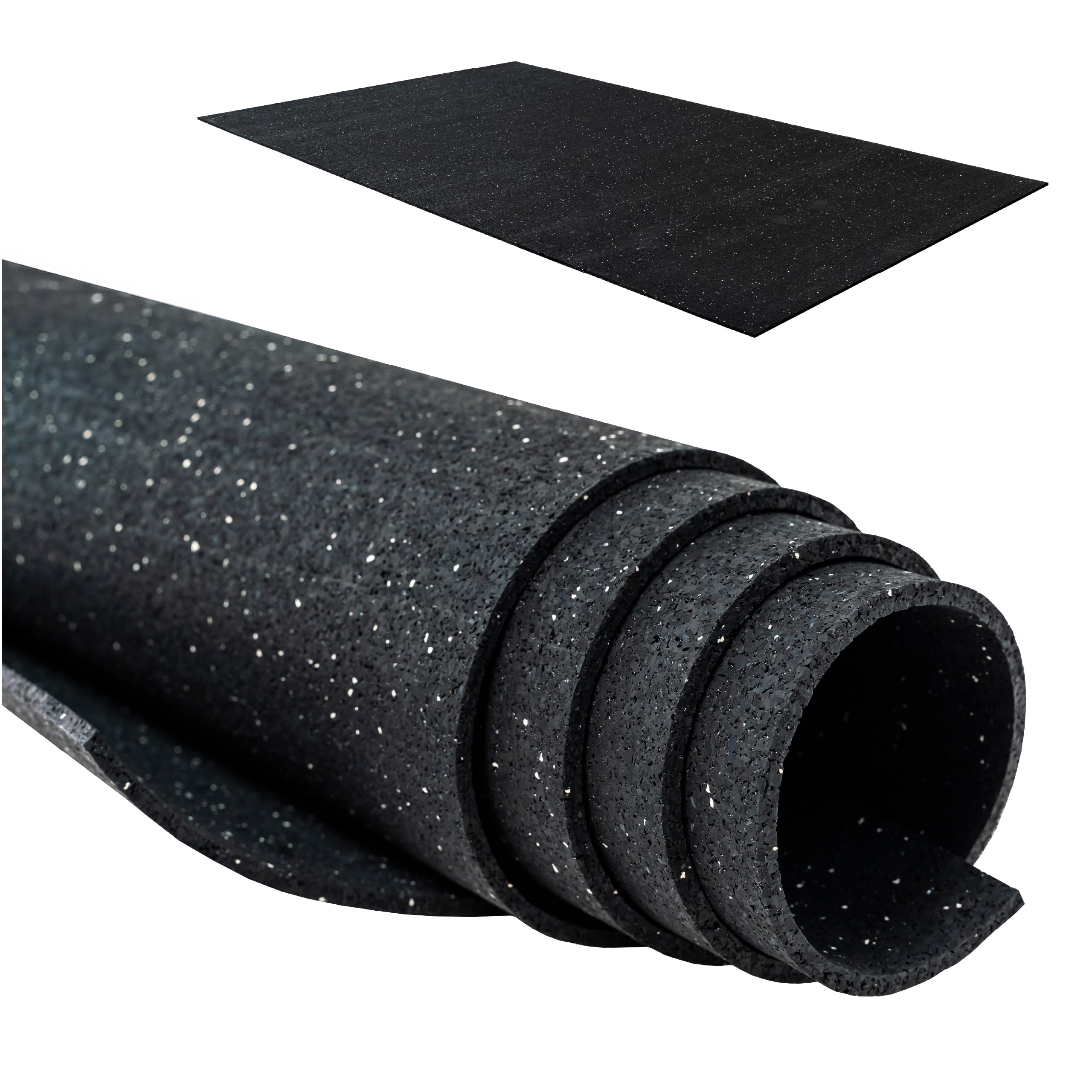 THUNDER YG-Proof-Black mata ochronna do sprzętu fitness, 195 x 91 cm, antypoślizgowa mata z granulatu gumowego, tłumiąca hałas i wibracje, mata ochronna, do