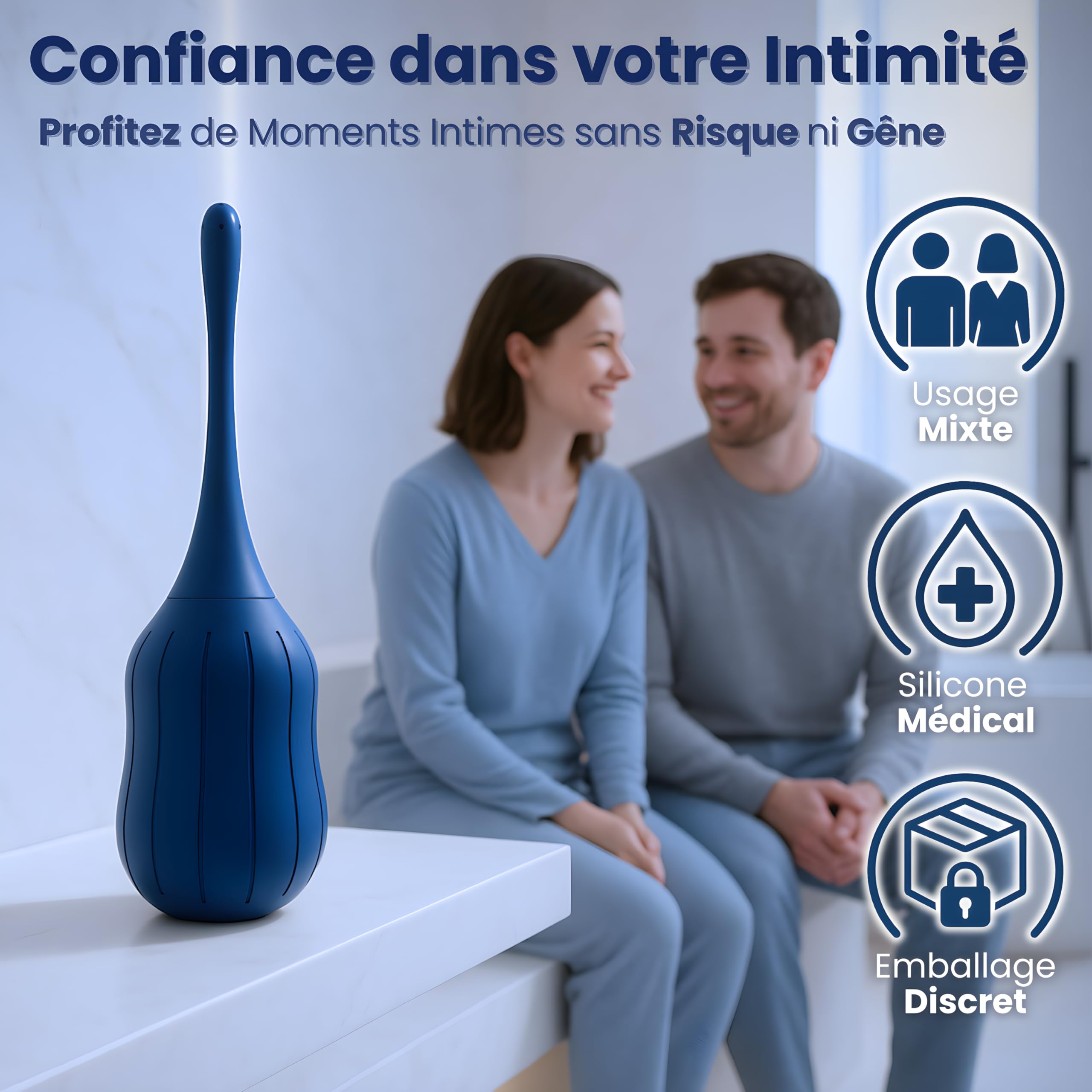 Poire à Lavement Intime Anus ANTI RETOUR - Kit Lavement Intestinal ✮GARANTIE À VIE✮ Poire Lavement Rectale Adulte 310ML - Poire de Lavement Intime Anus Douche, Douches Anale et Vaginale + Sac