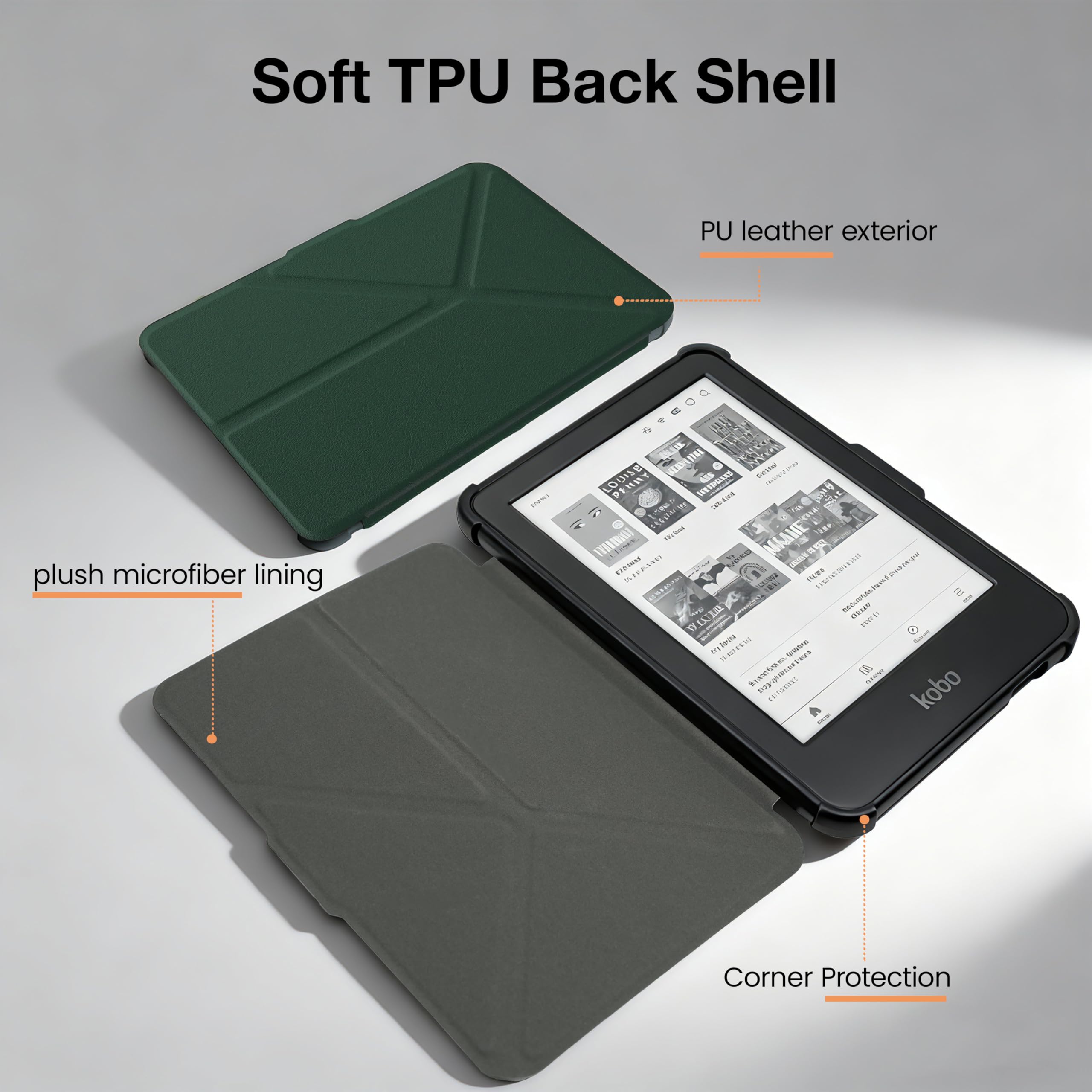 Stand Case for Kobo Clara Colour/Clara BW/Clara 2E and a Screen