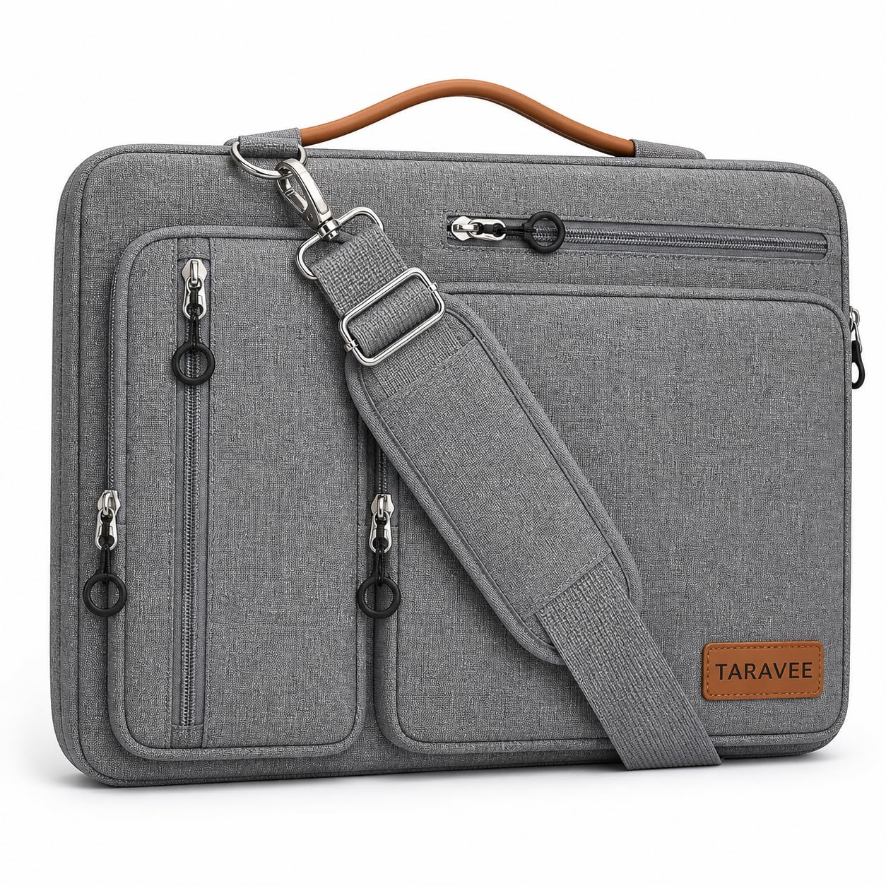 Ferkurn Laptop Messenger Bag for Men | Convertible Large Backpack for Office & Travel | Oxford Fabric | Multi-Pocket Laptop Briefcase & Sling Bag (Grey)-image-44