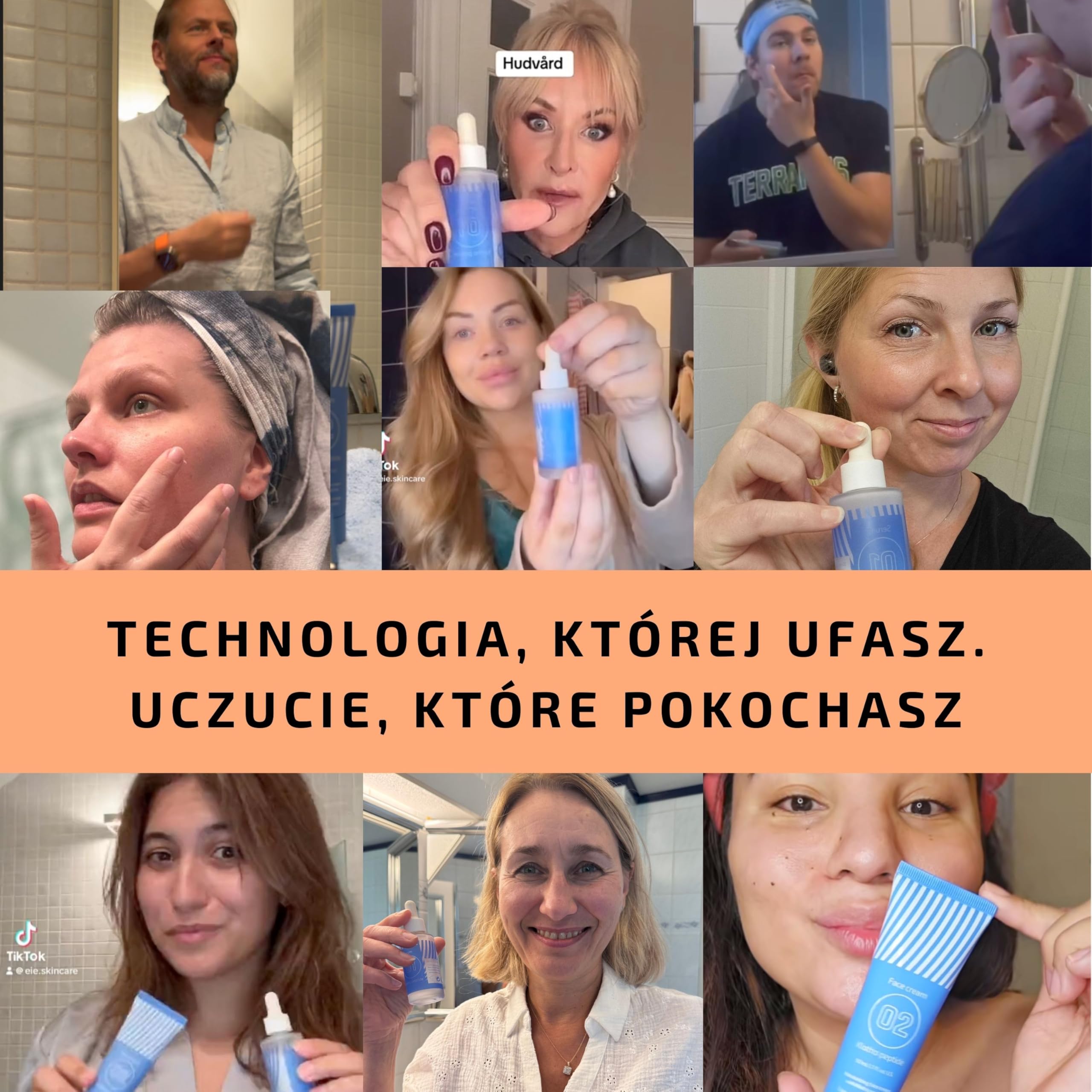 EiE 01 Serum do twarzy z peptydem Klotho – przeciwstarzeniowe i wygładzające z kwasem hialuronowym i retinolem – na zmarszczki i linie mimiczne – wegańskie, bezzapachowe, wyprodukowane w Szwecji 30 ml