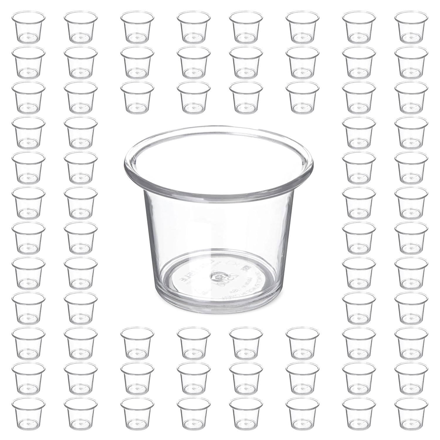 Carlisle FoodService Products 250007 SAN Classic Sauce Cup, 2.5 oz Capacity, Clear (Case of 72)