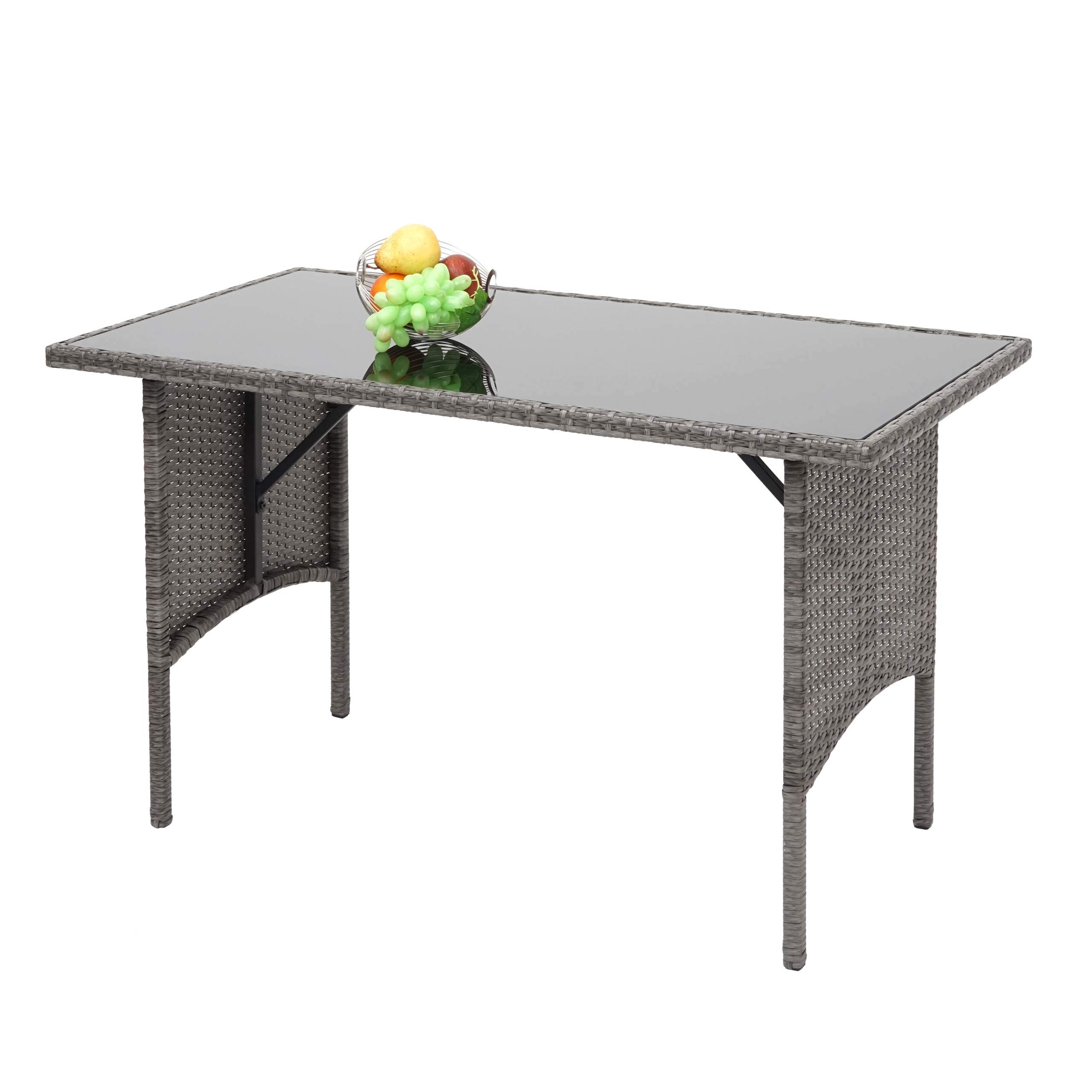 Mendler - Divano Sofa Contenitore 2 Posti Per L'esterno Hwc-f39 Polyrattan Grigio Cuscini Grigio