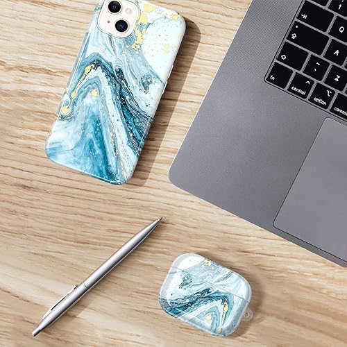 Miniatura 6 de JIAXIUFEN Funda compatible con iPhone 13, diseño de mármol dorado brillante con purpurina, delgada, a prueba de golpes, TPU suave de goma, silicona