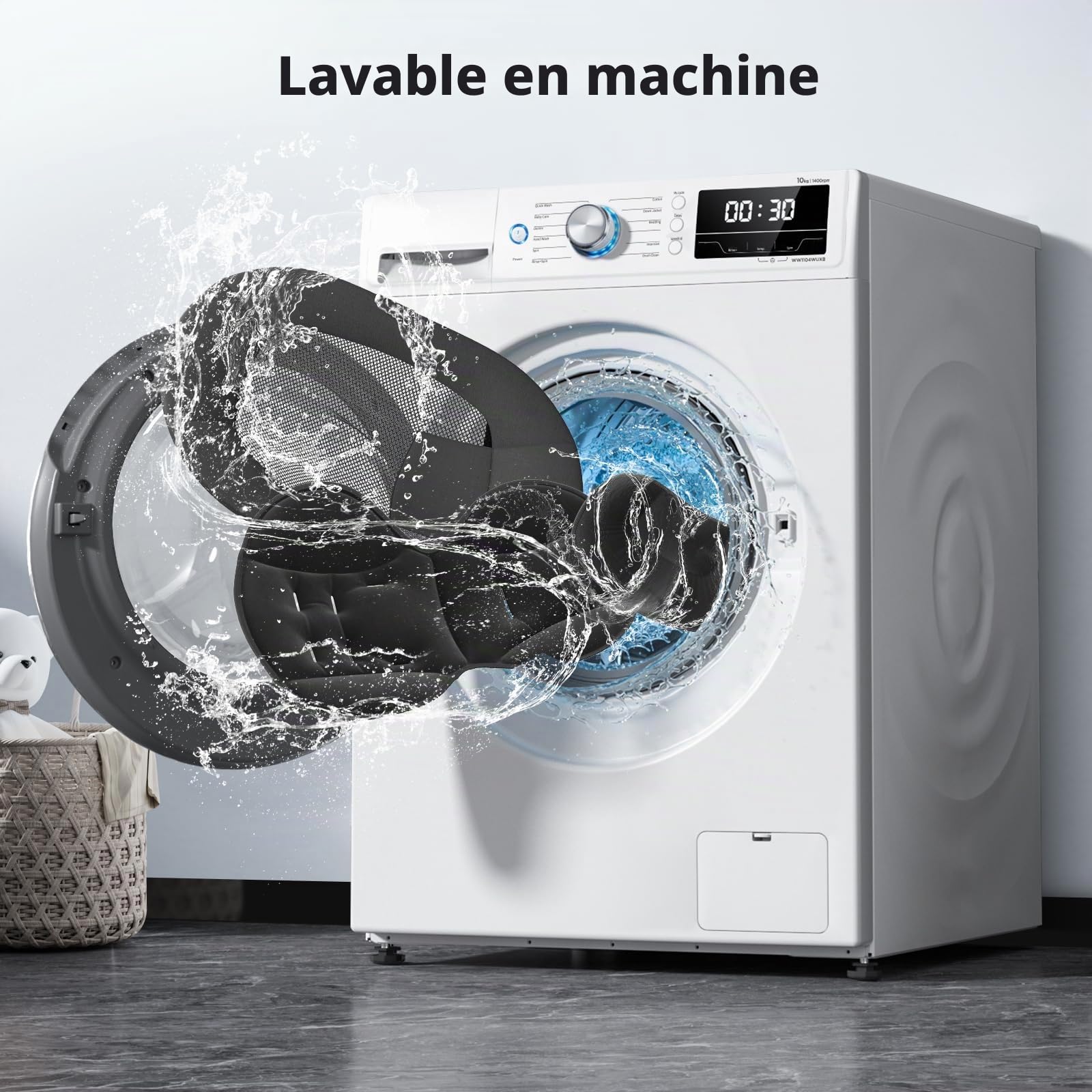 Balançoire électrique pour bébés, avec application et télécommande, harnais 5 points, 10 musiques Bluetooth et 5 vitesses, supporte 9 kg pour les nouveau-nés de 0 à 6 mois, garçons et filles