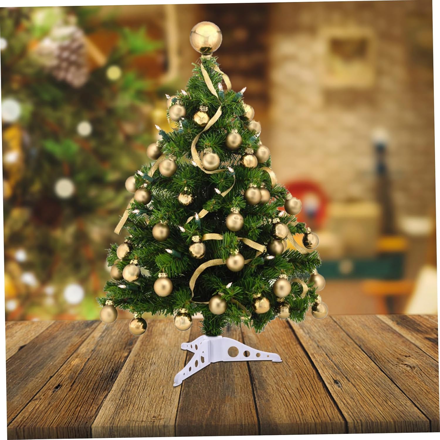 Plastic Christmas Tree Stand Base Holder, Triangle Structure White