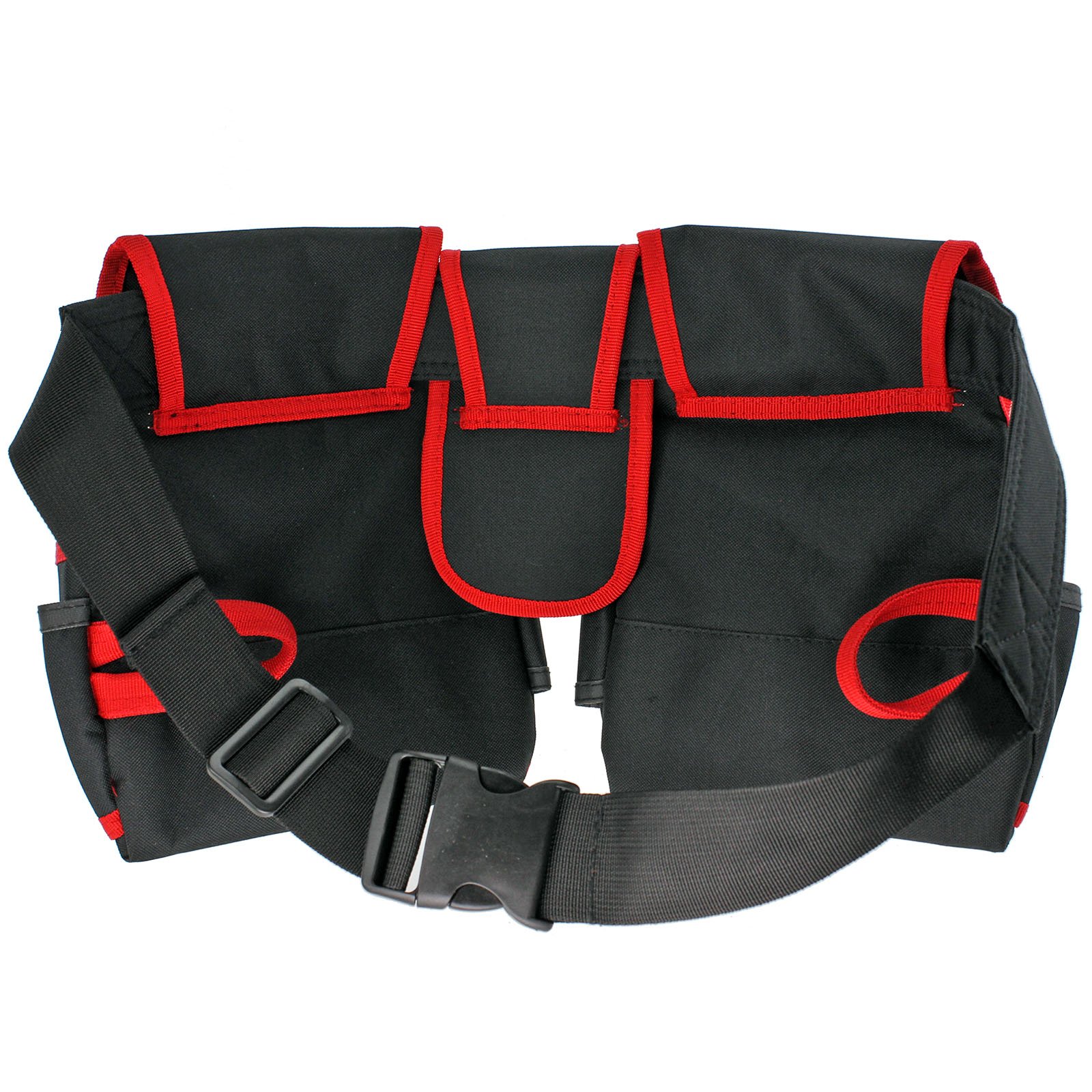 SPARES2GO, cintura doppia resistente con 20 tasche per attrezzi da falegname, carpentiere, muratore, marsupio per chiodi