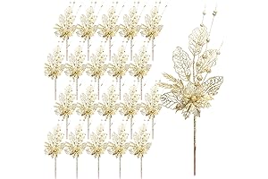 Tigeen Artificial Christmas Picks: Sparkle Your Tree with Festive Gold