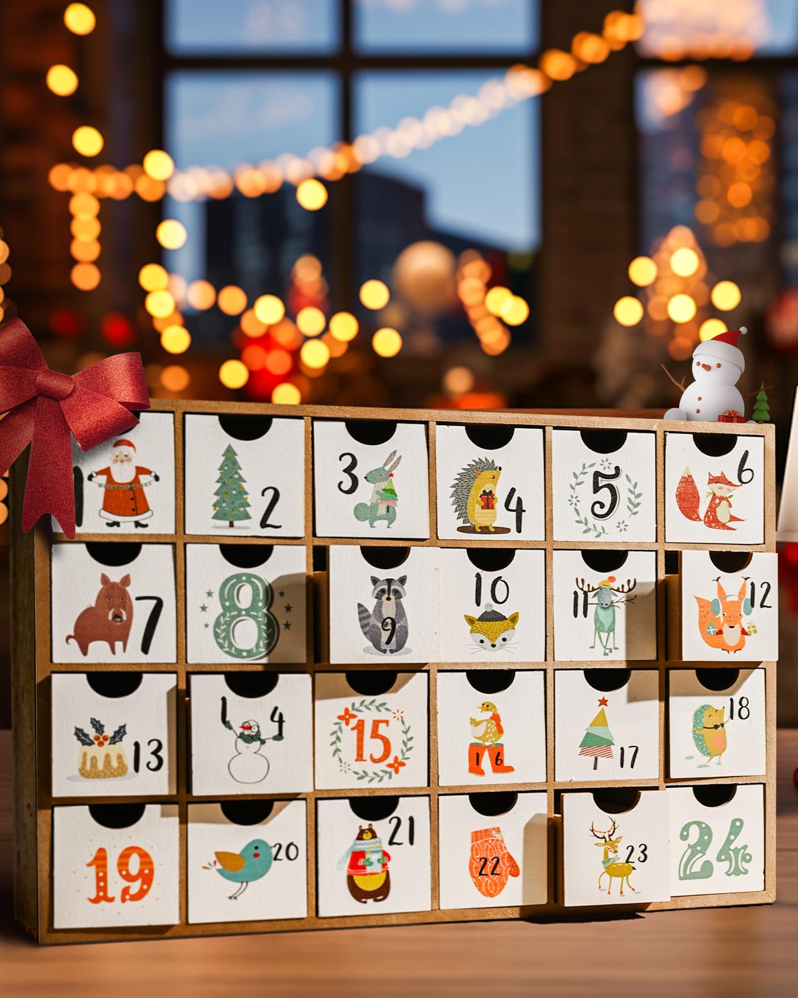 Amazon.co.jp: DN DECONATION 木製アドベントカレンダー