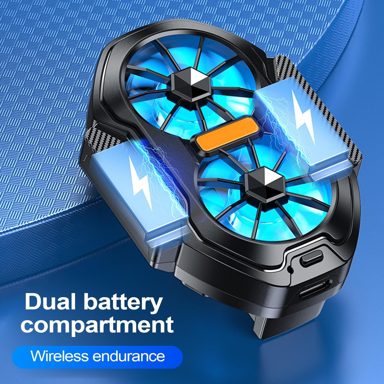 Refroidisseur de Téléphone Portable - Support De Refroidissement Mobile À Fixation Par Pince Avec Double Ventilation | Outil Dissipation Thermique Smartphone Pour Jeux Vidéo, Films Et