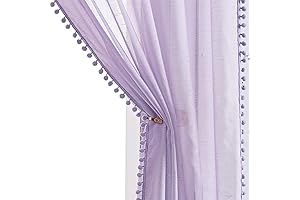 Enchanting Lavender Curtains: A Sheer Symphony for Serene Slumber