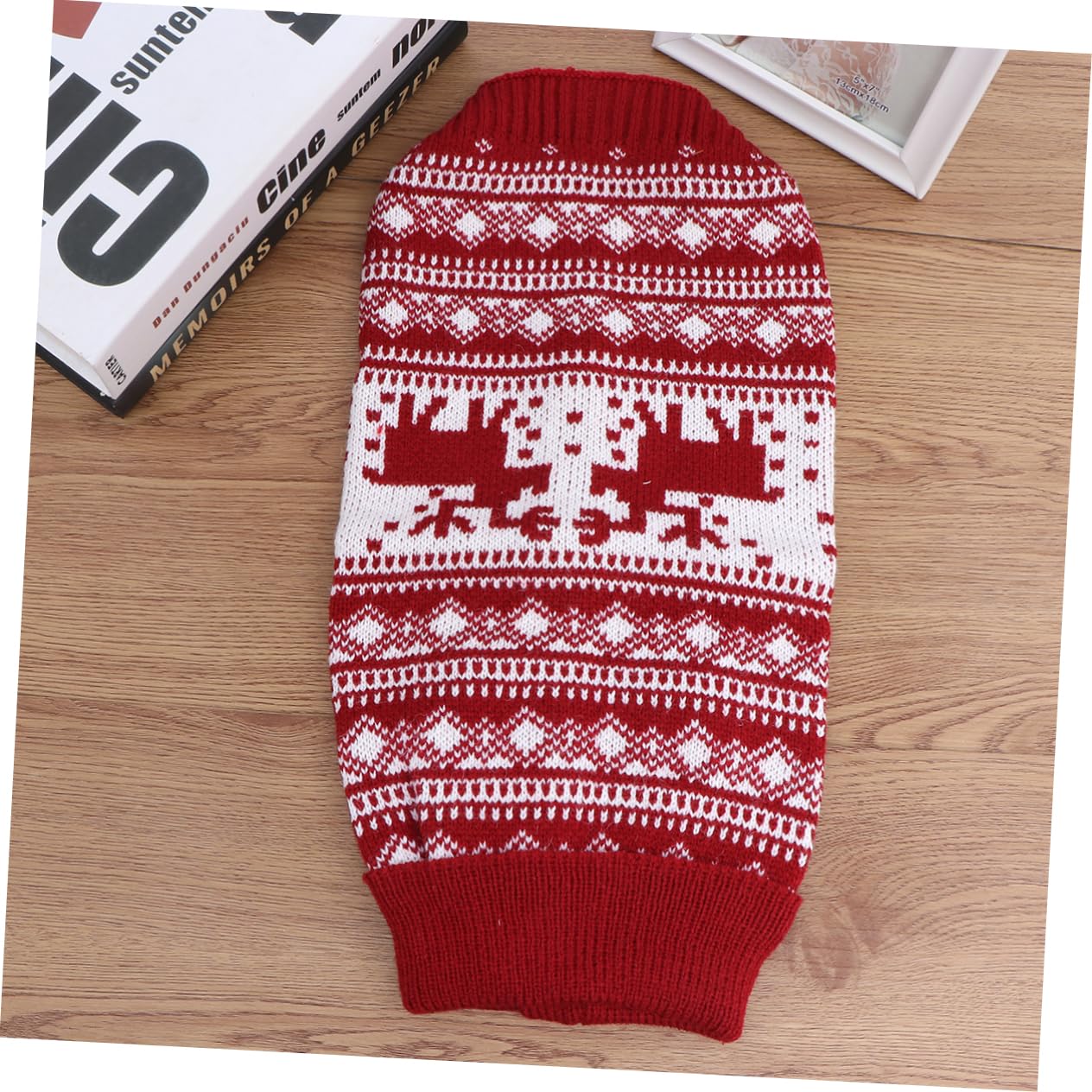 BESPORTBLE 3 Pz Abbigliamento Natalizio per Animali Domestici Costume Cane Natale Maglioncini Cane Cucciolo Natale del Cane Maglioni Natalizi Vestiti Autunno e Inverno Maglione Rosso