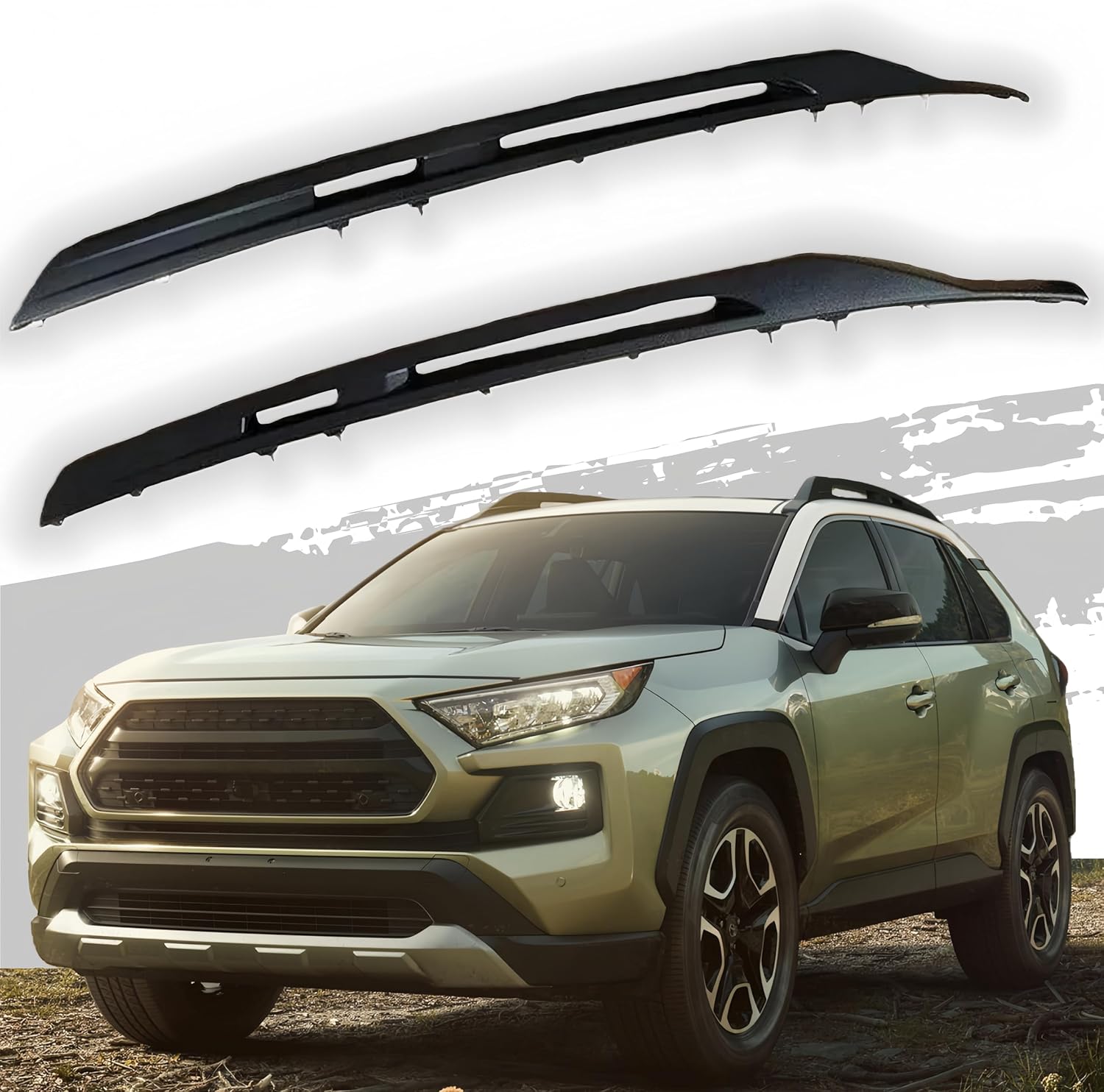 Roof Rails Fit for Toyota RAV4 RAV 4 RAV-4 2019 2020 2021 2022 2023 2024 2025 Side Rails Roof Rack Crossbars Cargo Bars Luggage Carrier Black OE-Style