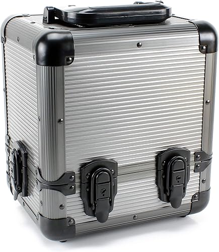 1000pc Deluxe Poker Chip Case Carrier en color gris - Ultimate Poker Chip Carrier