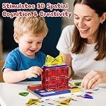 Magnetic Tiles Travel Toys with Storage Case, Portable STEM Building Blocks for 3-8 Year Olds, Toddler Airplane Activities & On-The-Go Birthday Gift for Boys & Girls