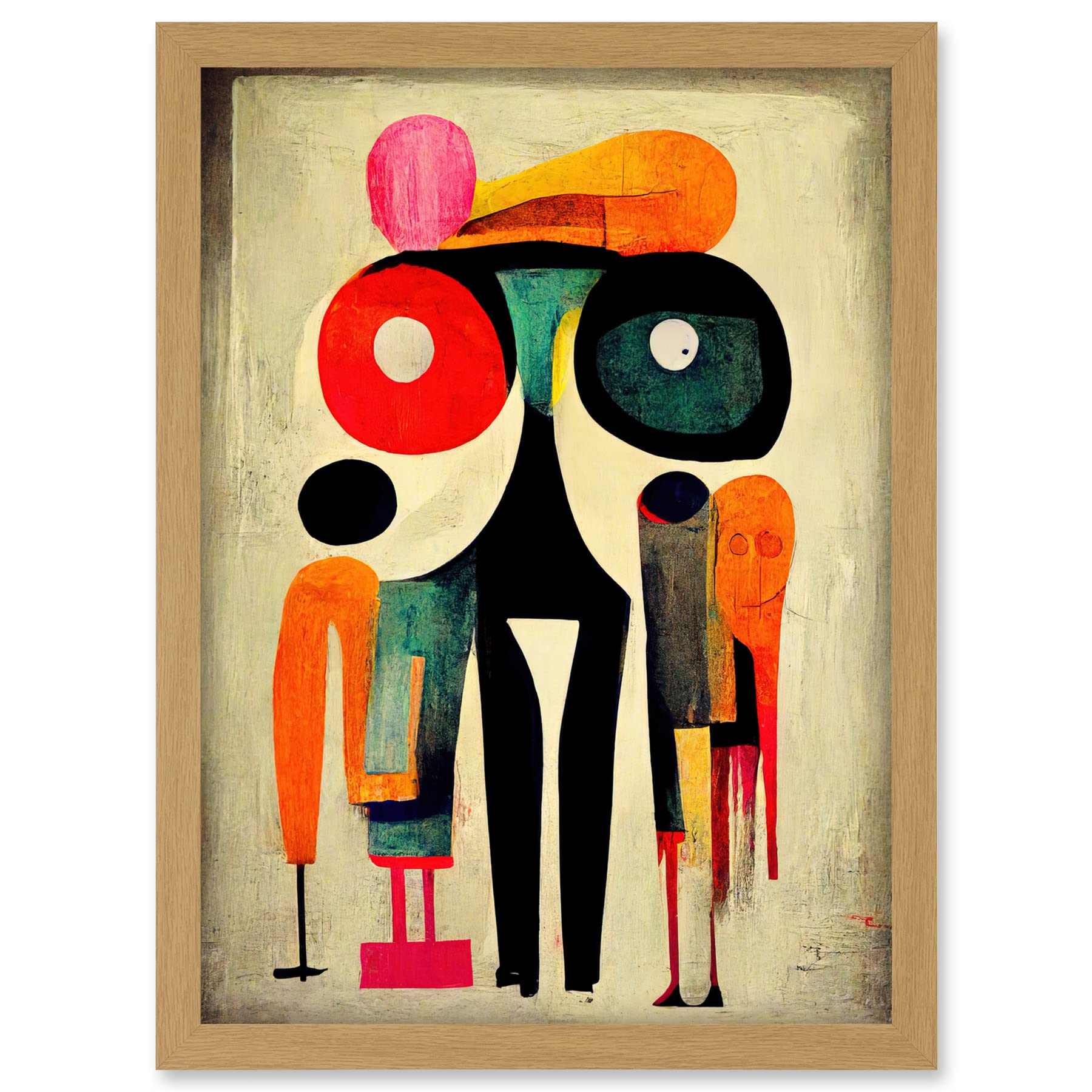 Doppelganger33 LTD Abstract Colourful Pop Art People Artwork Framed A3 Wall Art Print