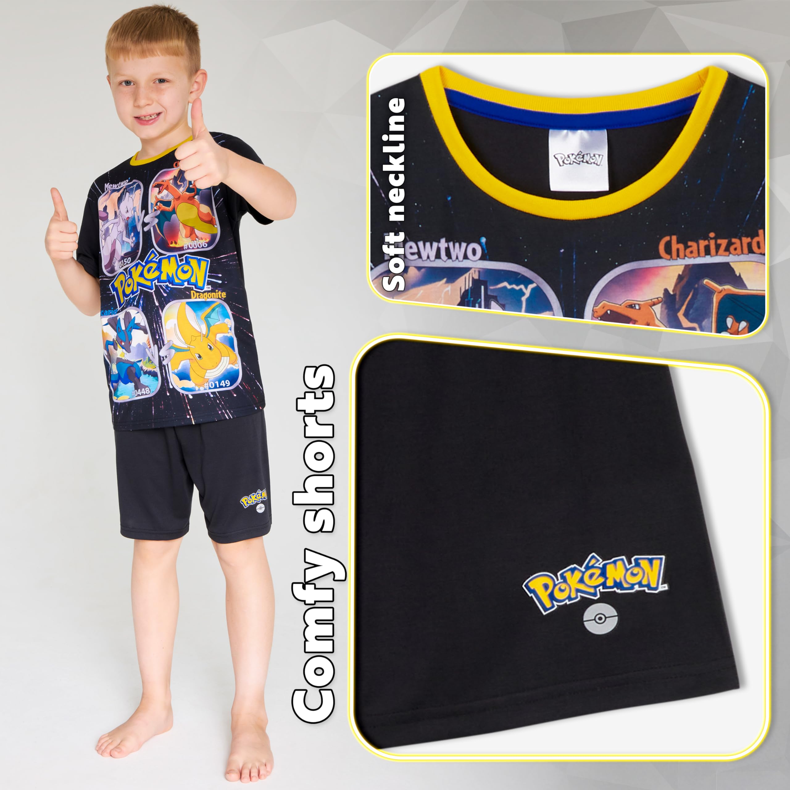 Pokémon Pijama Corto Anime para Niños