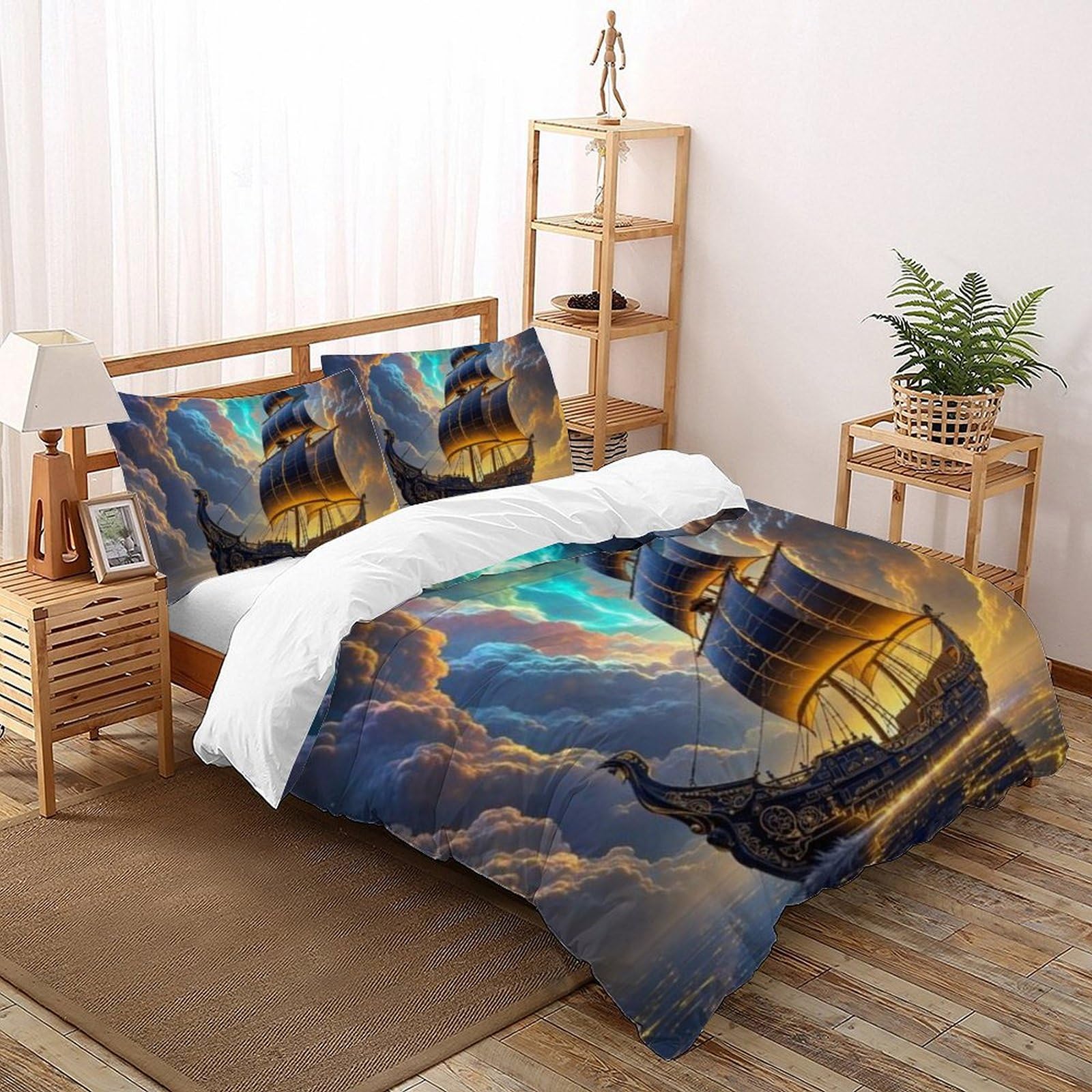 Literie microfibre Aurora housse de couette imprimé 3D romantique de quali