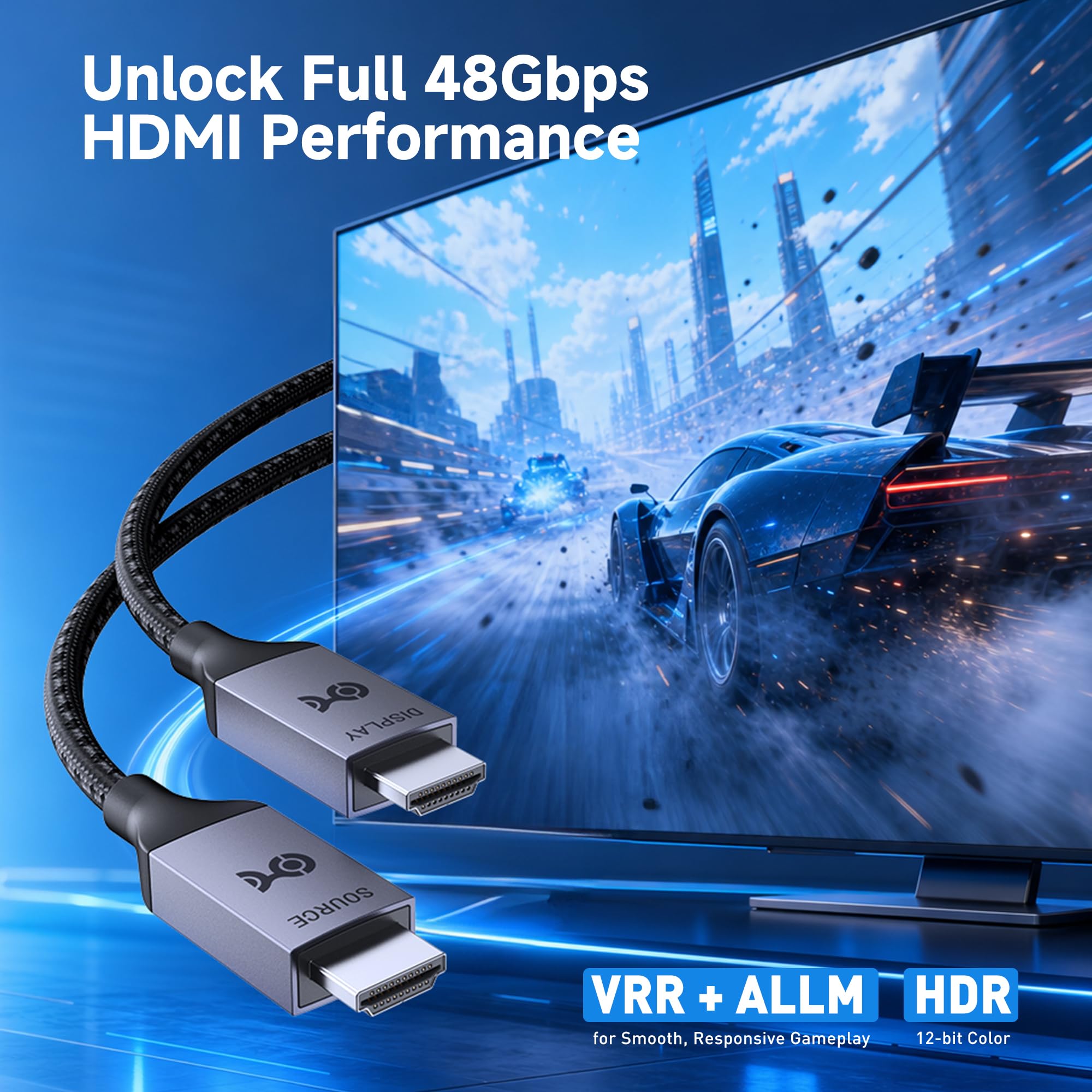 Amazon | [超高速認証] Cable Matters 8K 光ファイバー HDMI ケーブル
