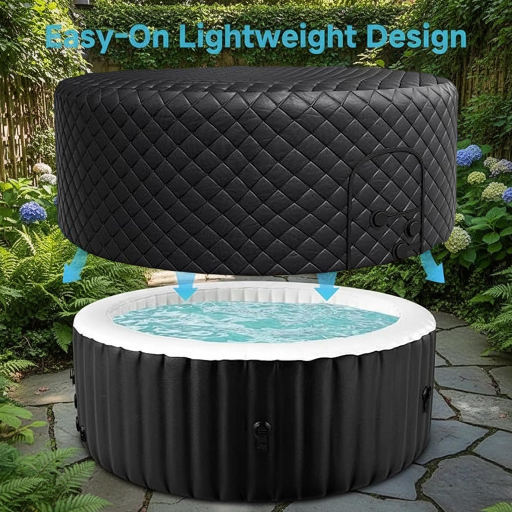 Couverture de Spa, couvertures de Spa Rondes isolées, Protection Contre la poussière et Le Soleil, couvertures imperméables Remplacement, 180x68 cm