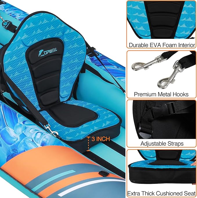 Kayak Inflable UPWELL 13.5 ft x 38 in x 12.5 in para 2 Personas miniatura 5