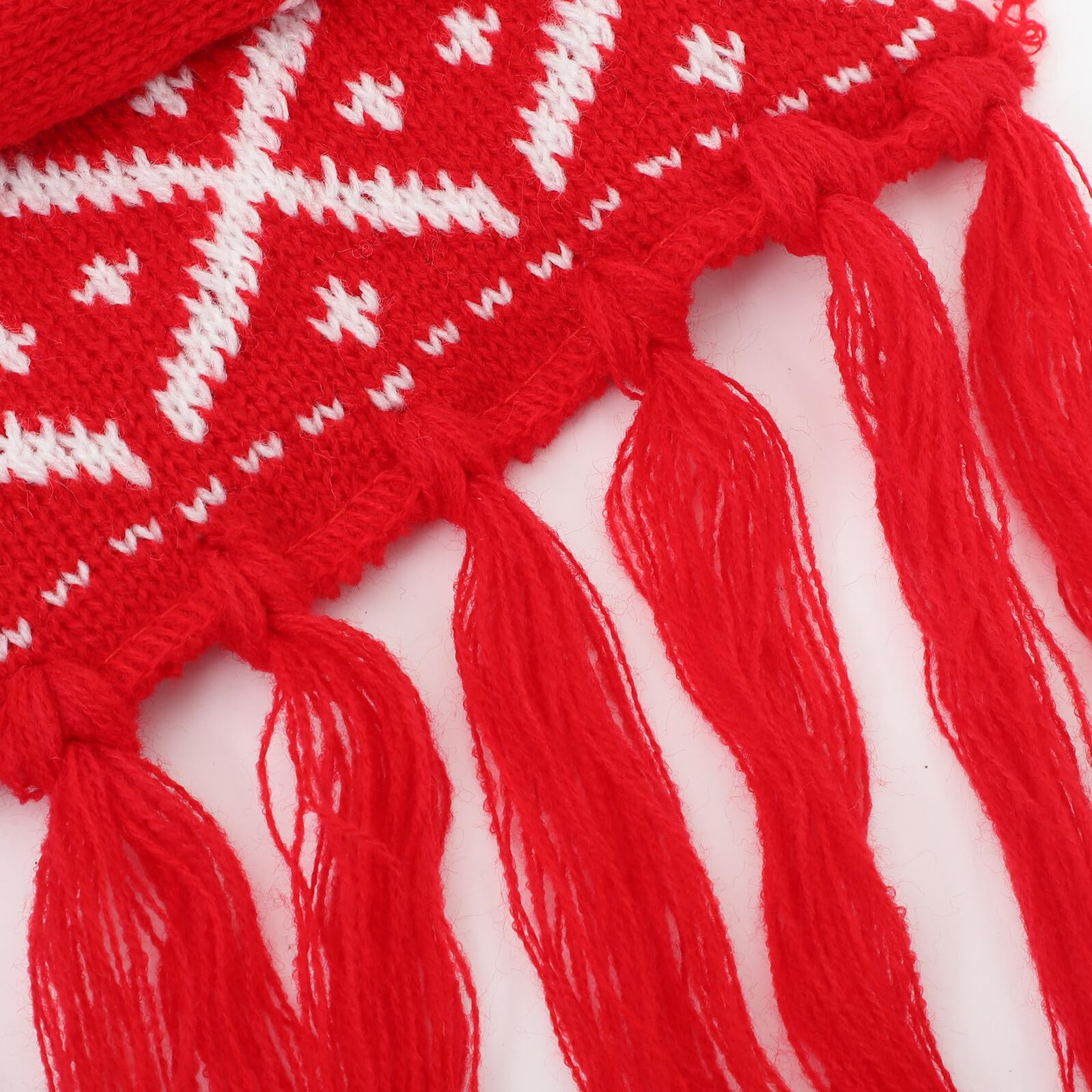 Abaodam 1pezzi Sciarpa Natalizia Fiocco di Sciarpa Calda Lavorata Maglia in Filato di Lana Invernale Tema Natalizio