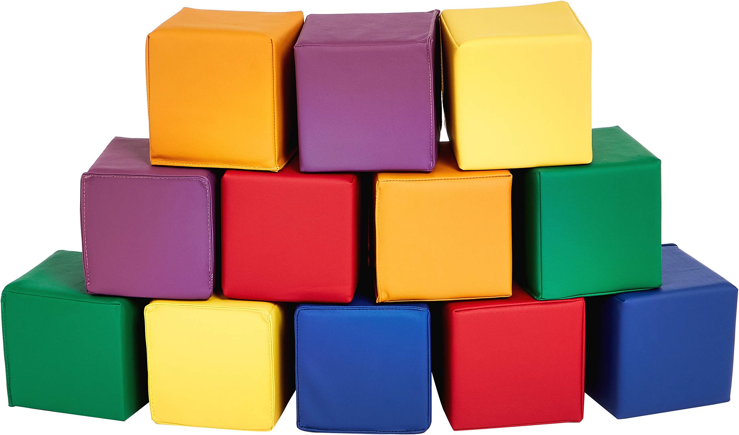 Amazon Basics Soft Play Blocks, Small Set, 12-Piece