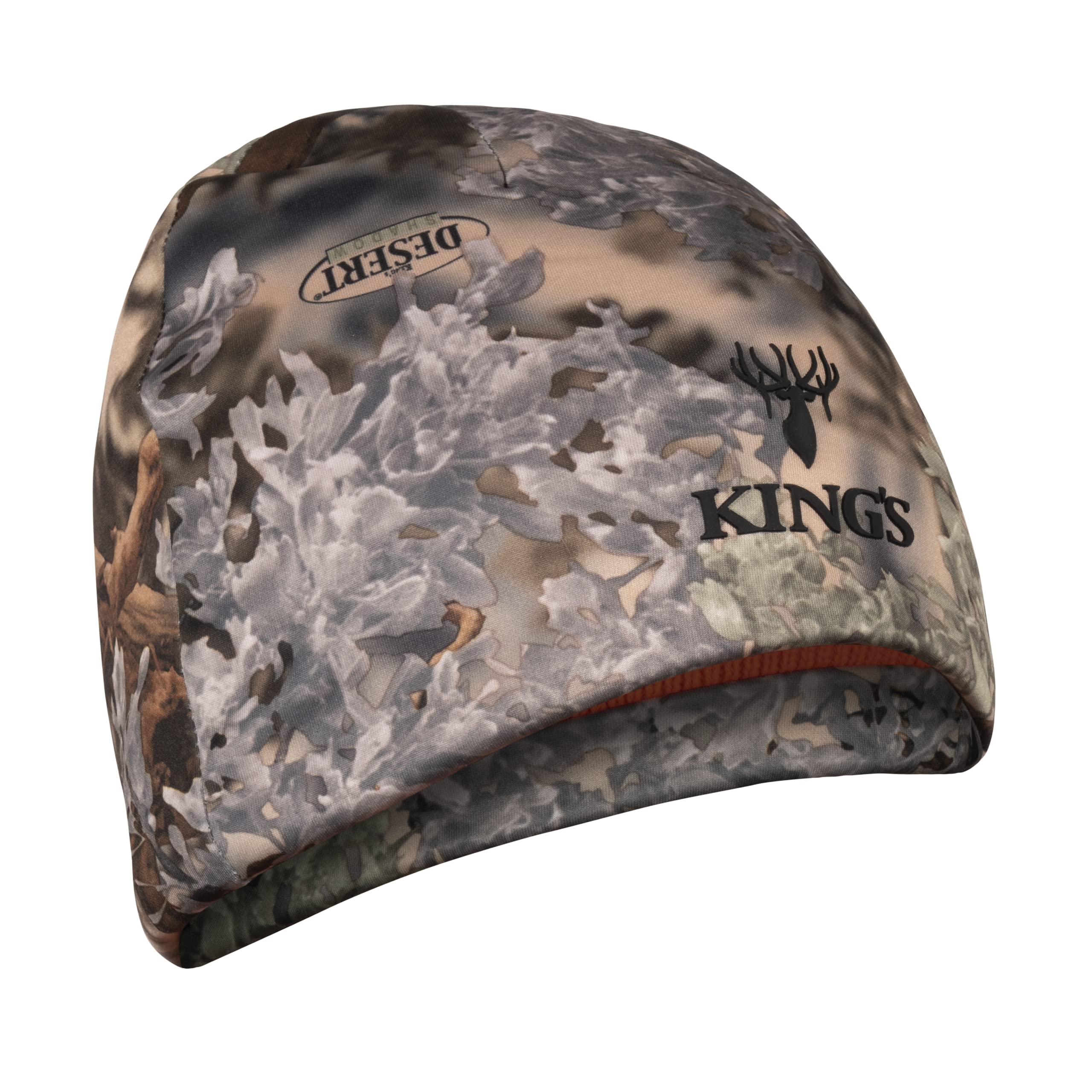 King's Camo Reversible Poly Beanie - Desert Shadow/Blaze