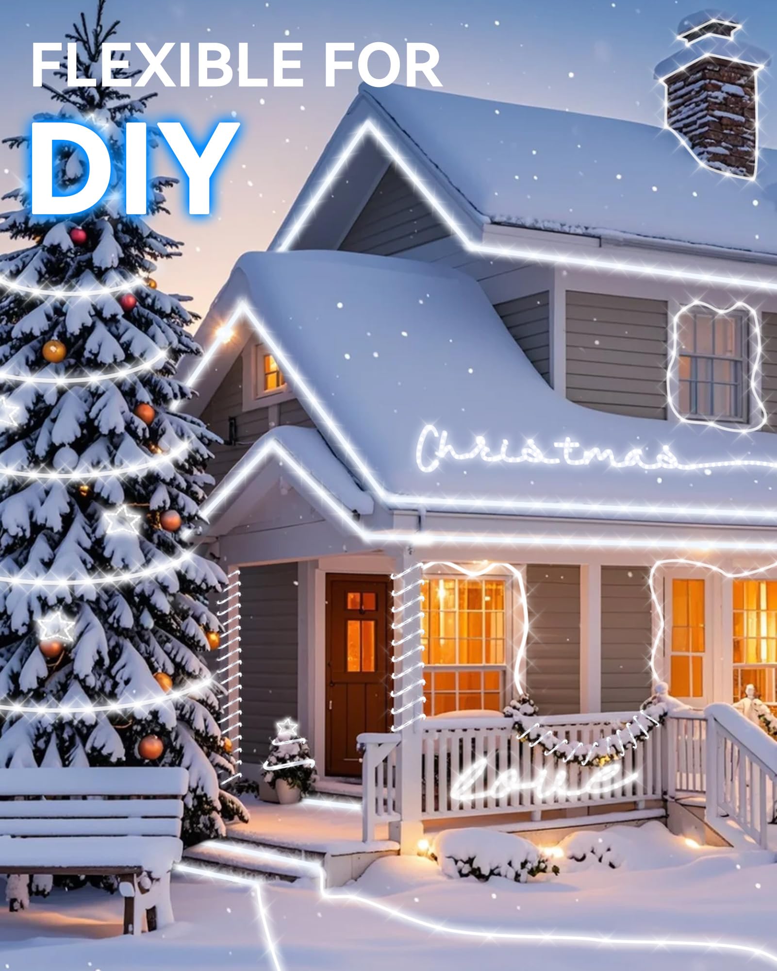 Guirlande Scintillante Irisée Rose